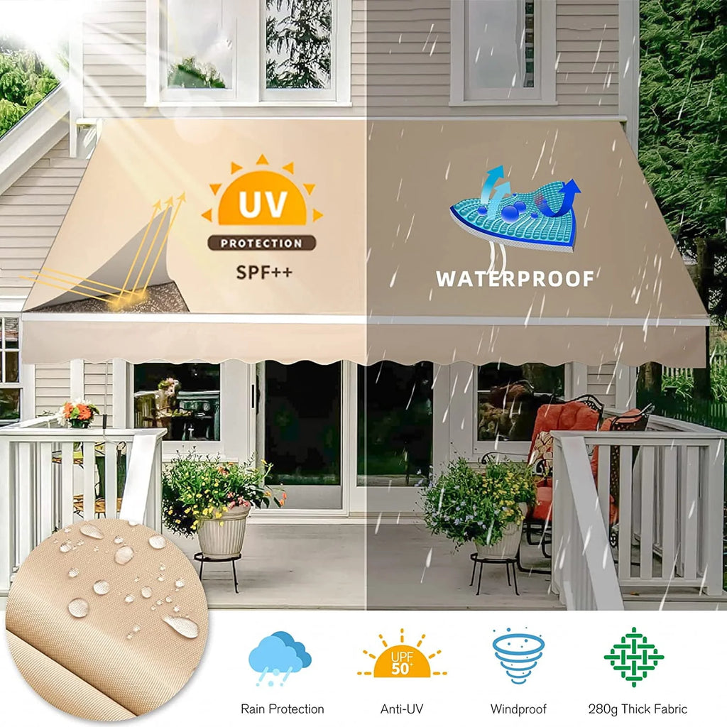 13' x 8' Retractable Patio Awning R82150
