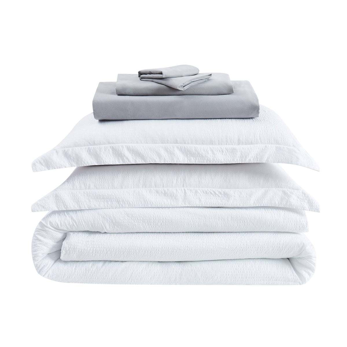 7 Piece Queen White Bed in A Bag D724802