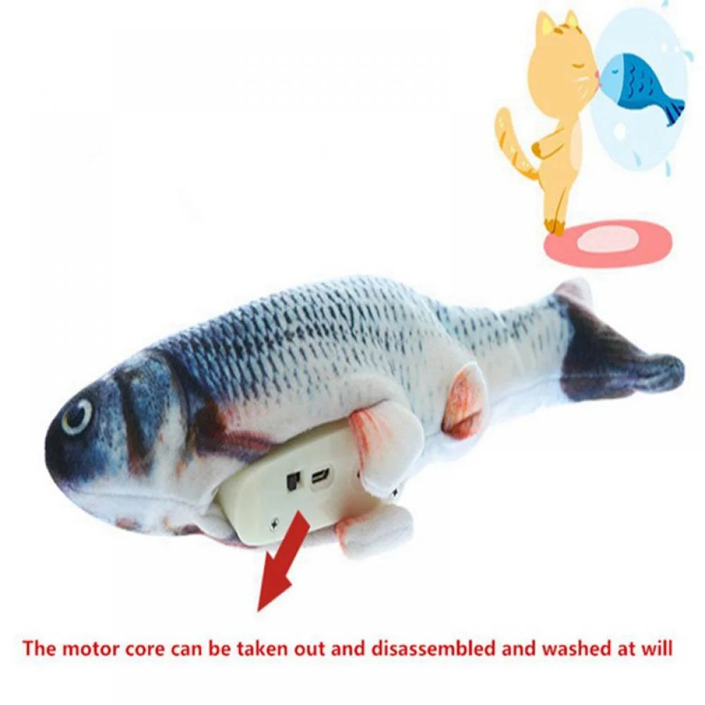 Realistic Flopping Fish Catnip Plush Cat Toy K26256