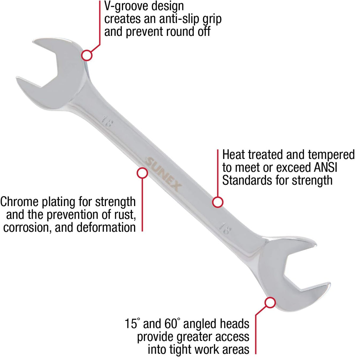 14-Piece Metric Angle Head Wrench Set with Roll-Case H659