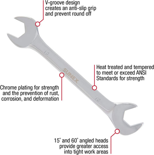 14-Piece Metric Angle Head Wrench Set with Roll-Case H659