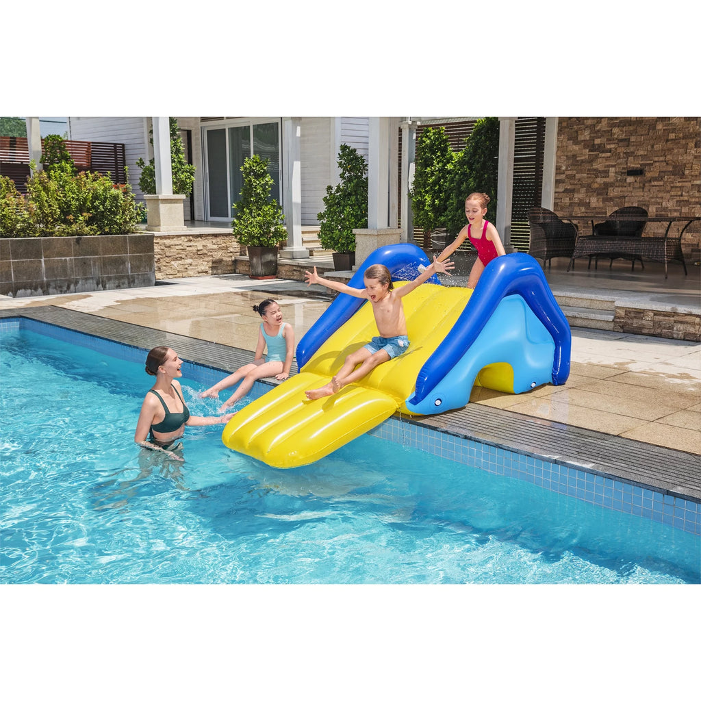 Giant Inflatable Pool Water Slide with Built-In Sprinkler J770