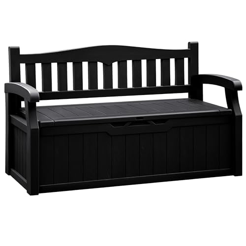 80 Gallon Black Storage Bench W38088